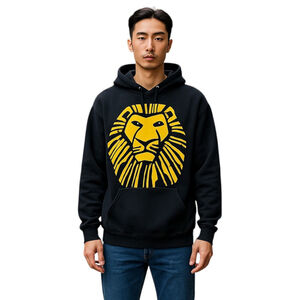 Disney The Lion King Broadway Musical Pullover Hoodie Unisex M Black Y2K Fleece